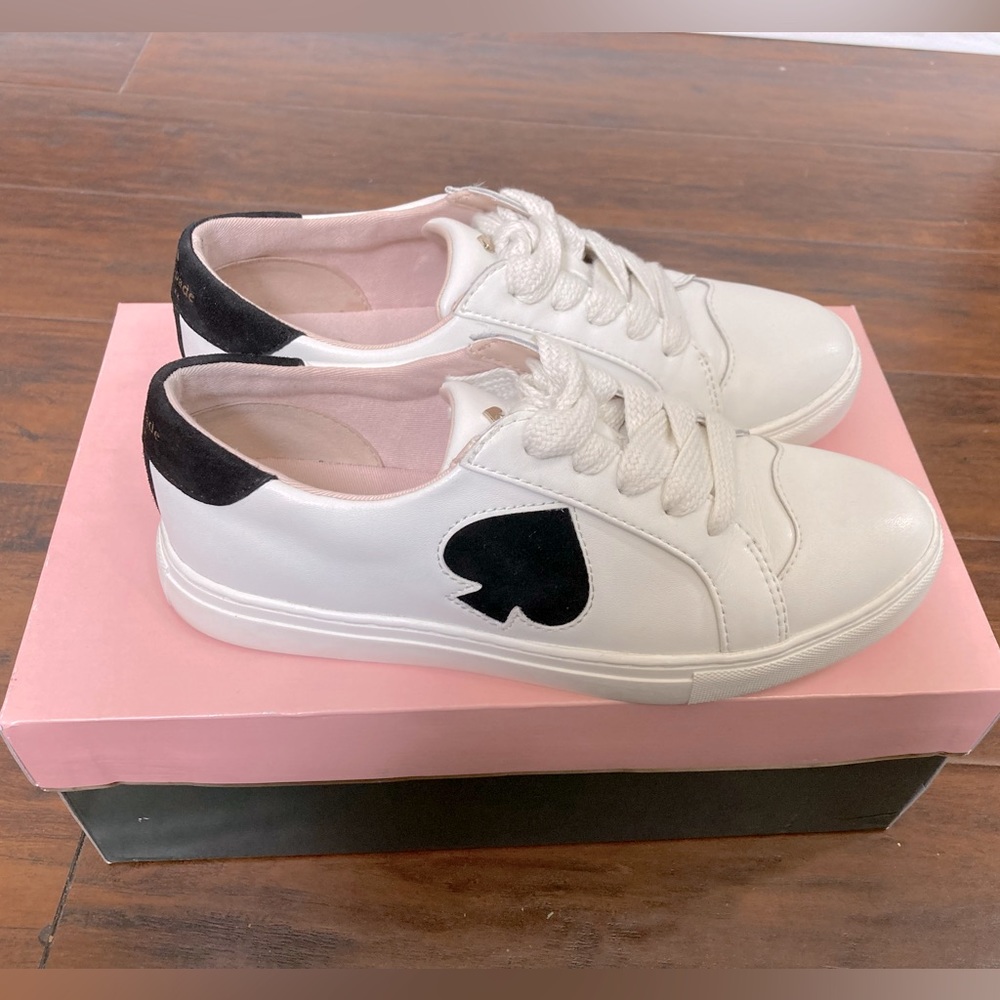 Kate Spade Black and White Fez Sneakers Shoes